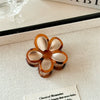Women's Handmade Pc Amber Flower Hair Grab Clip Elegant Retro Style