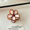 Women's Handmade Pc Amber Flower Hair Grab Clip Elegant Retro Style