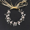 Women's Handmade Pearl Flower Headband Alloy Bridal Hair Accessory Elegant Wedding Headdress For Brides