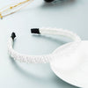 Women's Handmade Pearl Headband With Thin Edge Design Natural Fashion Hair Accessory For Trendy Styling