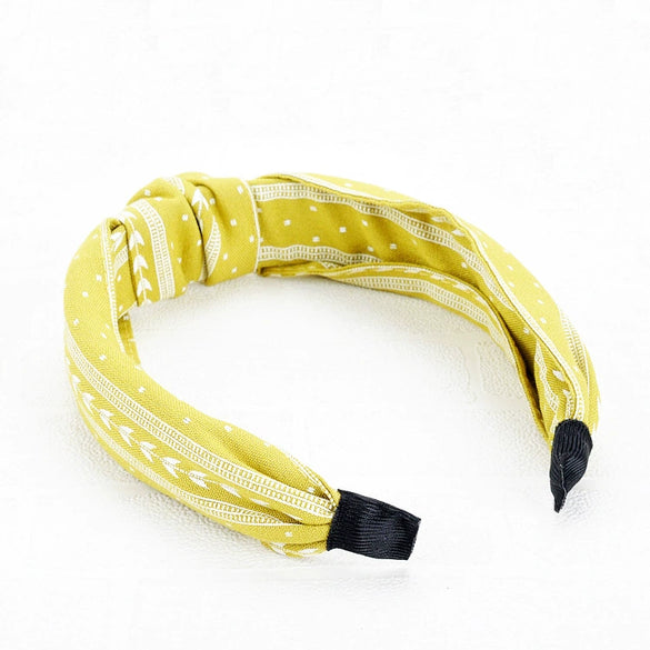 Women's Handmade Plaid Fabric Headband With Oversized Bow Wide Hairband Accessory