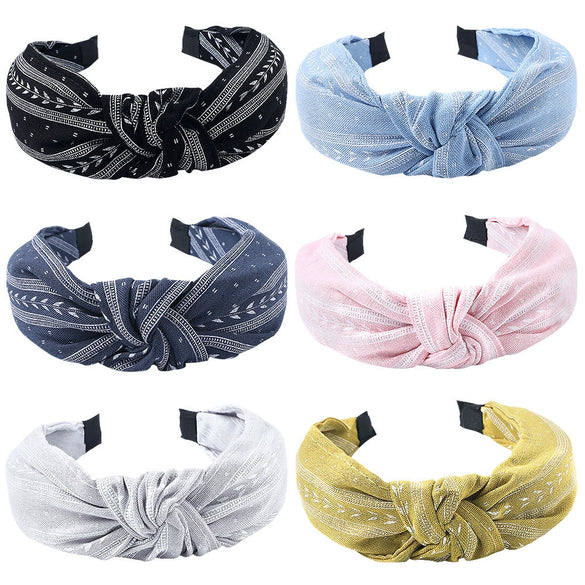 Women's Handmade Plaid Fabric Headband With Oversized Bow Wide Hairband Accessory