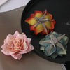 Women's Handmade Plant Flowers Side Clip Brooch Hairpin Hair Accessory