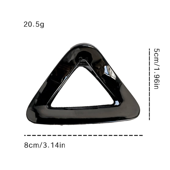 Women's Handmade Plastic Geometric Hollow Triangle Hair Grip Clip Simple Fashion Hair Accessory