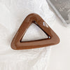 Women's Handmade Plastic Geometric Hollow Triangle Hair Grip Clip Simple Fashion Hair Accessory