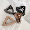 Women's Handmade Plastic Geometric Hollow Triangle Hair Grip Clip Simple Fashion Hair Accessory