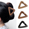 Women's Handmade Plastic Geometric Hollow Triangle Hair Grip Clip Simple Fashion Hair Accessory