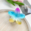 Women's Handmade Plastic Resin Fivepetal Flower Hair Grab Clip Small Fresh Style