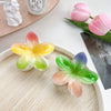 Women's Handmade Plastic Resin Fivepetal Flower Hair Grab Clip Small Fresh Style
