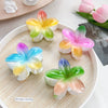 Women's Handmade Plastic Resin Fivepetal Flower Hair Grab Clip Small Fresh Style