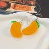 Women's Handmade Plastic Resin Fruit Style Dripping Oil Simulation Food Summer Fruit Earrings