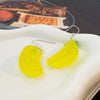 Women's Handmade Plastic Resin Fruit Style Dripping Oil Simulation Food Summer Fruit Earrings
