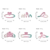 Women's Handmade Plastic Resin Pink Green Gradient Hair Clip Shark Clip