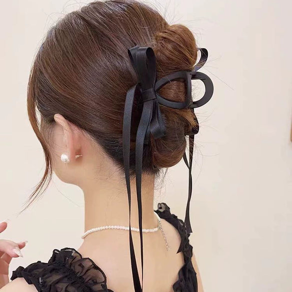 Women's Handmade Polyester Cotton And Polyester Tassel Grab Clip Hairpin In Ballet Wind Style
