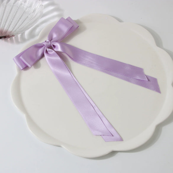 Women's Handmade Polyester Double Layer Bow Ribbon Hairpin Cloth Material Hair Accessory