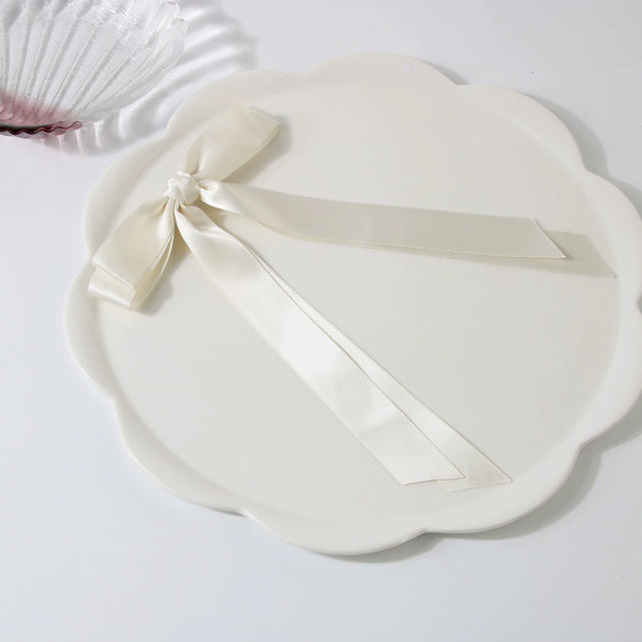 Women's Handmade Polyester Double Layer Bow Ribbon Hairpin Cloth Material Hair Accessory