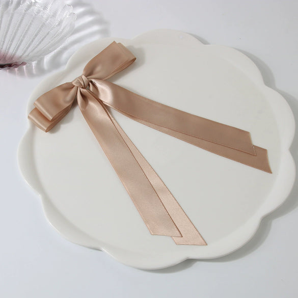 Women's Handmade Polyester Double Layer Bow Ribbon Hairpin Cloth Material Hair Accessory