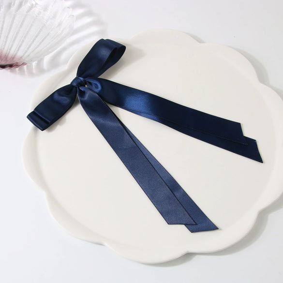 Women's Handmade Polyester Double Layer Bow Ribbon Hairpin Cloth Material Hair Accessory
