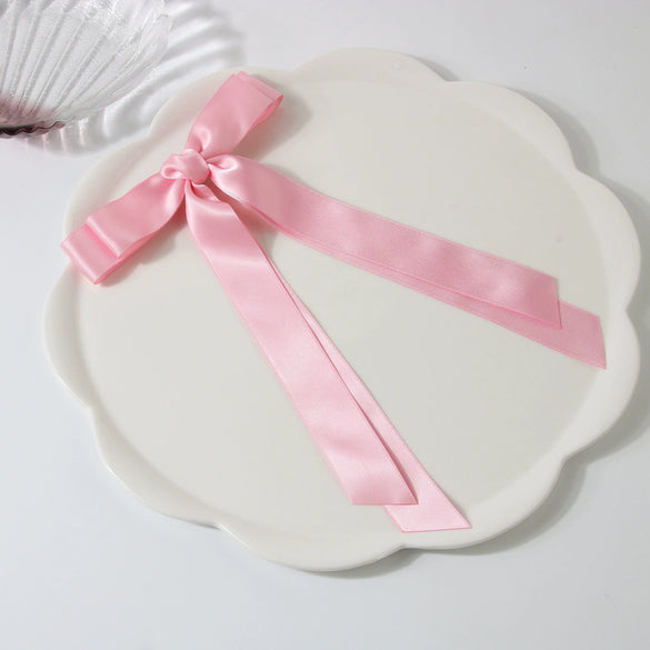 Women's Handmade Polyester Double Layer Bow Ribbon Hairpin Cloth Material Hair Accessory