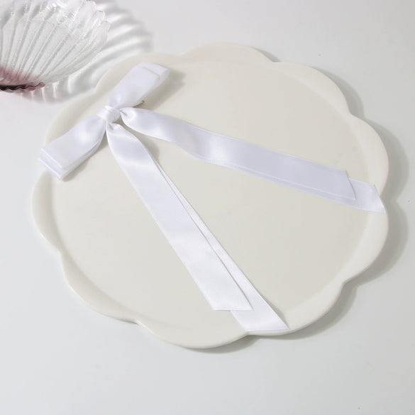 Women's Handmade Polyester Double Layer Bow Ribbon Hairpin Cloth Material Hair Accessory