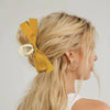 Women's Handmade Polyester Fiber Bow Hair Clips Grip Style Hair Accessories