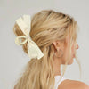 Women's Handmade Polyester Fiber Bow Hair Clips Grip Style Hair Accessories