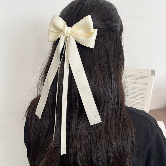 Women's Handmade Polyester Fiber Bow Hairpin Headwear Clip