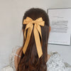 Women's Handmade Polyester Fiber Double Bow Duckbill Hair Clip Accessories