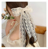 Women's Handmade Polyester Fiber Threelayer Lace Streamer Bow Hairpin Sweet Style Spring Clip Hair Accessory