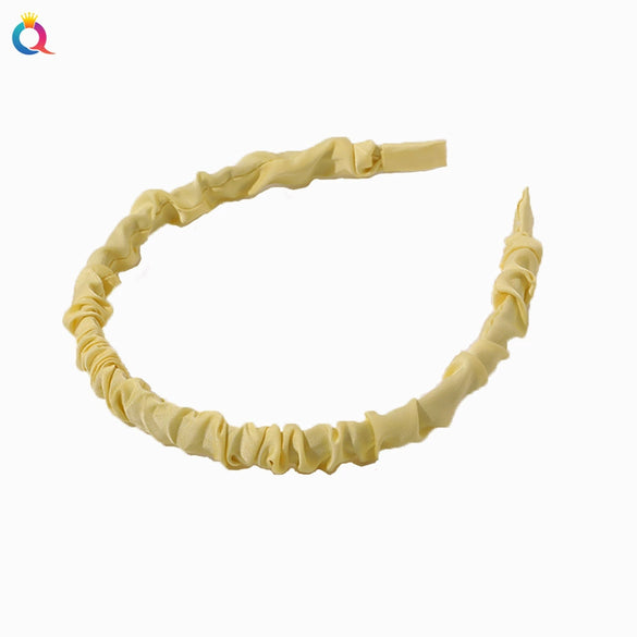 Women's Handmade Printed Satin Cloth Headband Simple Puffed Hair Band For Everyday Wear
