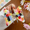 Women's Handmade Pvc Colorful Plaid Butterfly Hairpin Hair Accessories