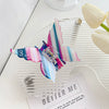 Women's Handmade Pvc Hair Grab Clip Light Luxury Style Phantom Stripe Shark Clip