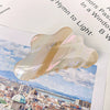 Women's Handmade Pvc Hair Grab Clip Light Luxury Style Phantom Stripe Shark Clip