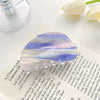 Women's Handmade Pvc Hair Grab Clip Light Luxury Style Phantom Stripe Shark Clip