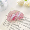 Women's Handmade Pvc Hair Grab Clip Light Luxury Style Phantom Stripe Shark Clip