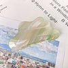Women's Handmade Pvc Hair Grab Clip Light Luxury Style Phantom Stripe Shark Clip