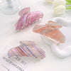 Women's Handmade Pvc Hair Grab Clip Light Luxury Style Phantom Stripe Shark Clip