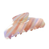 Women's Handmade Pvc Hair Grab Clip Light Luxury Style Phantom Stripe Shark Clip
