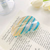 Women's Handmade Pvc Hair Grab Clip Light Luxury Style Phantom Stripe Shark Clip