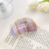 Women's Handmade Pvc Hair Grab Clip Light Luxury Style Phantom Stripe Shark Clip