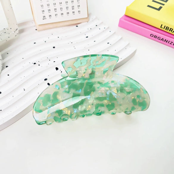 Women's Handmade Pvc Hair Shark Clip Accessories Pastoral Style Simple Elegant
