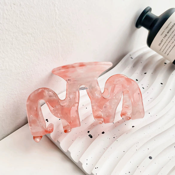 Women's Handmade Pvc Hair Shark Clip Accessories Pastoral Style Simple Elegant
