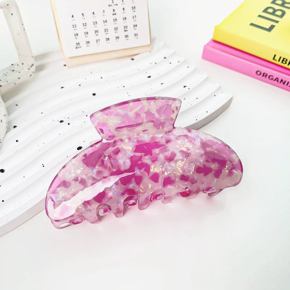 Women's Handmade Pvc Hair Shark Clip Accessories Pastoral Style Simple Elegant