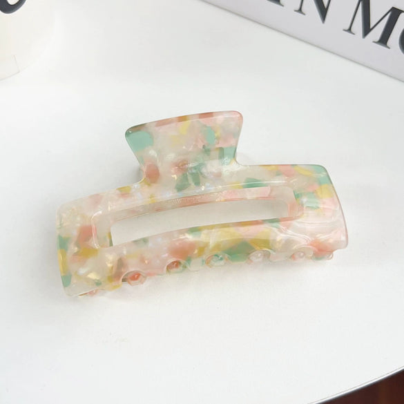 Women's Handmade Pvc Hair Shark Clip Accessories Pastoral Style Simple Elegant