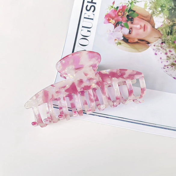 Women's Handmade Pvc Hair Shark Clip Accessories Pastoral Style Simple Elegant