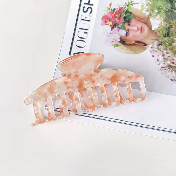 Women's Handmade Pvc Hair Shark Clip Accessories Pastoral Style Simple Elegant