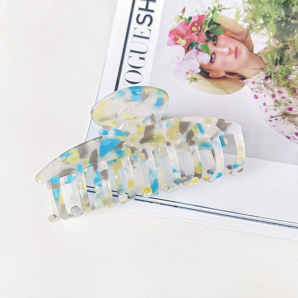 Women's Handmade Pvc Hair Shark Clip Accessories Pastoral Style Simple Elegant
