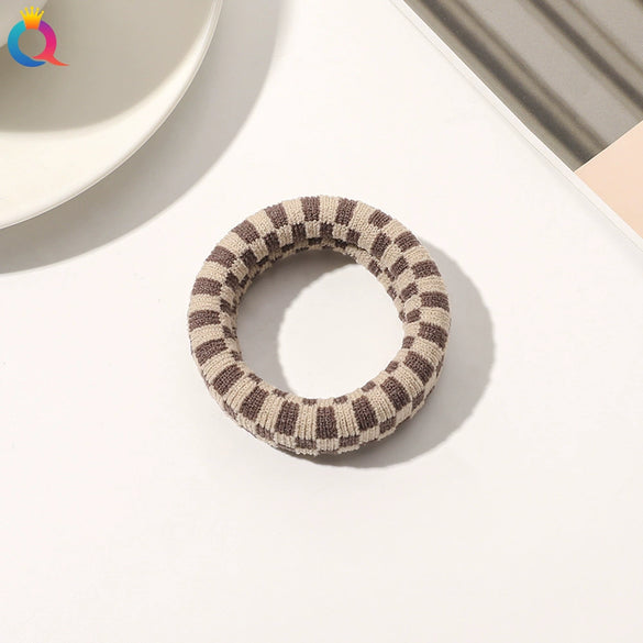 Women's Handmade Rabbit Ears Hair Tie Thick Elastic Plastic Hair Rope Seamless Simple Hair Accessory