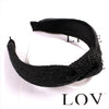 Women's Handmade Raffia Headband Hair Accessory With Wide Knotted Design And Simple Style
