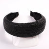 Women's Handmade Raffia Headband Hair Accessory With Wide Knotted Design And Simple Style